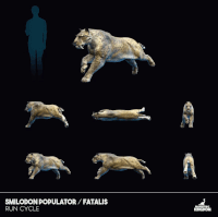 Smilodon Running Animation, as seen in the July 2020 Devlog.