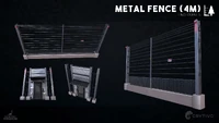 4m Metal Fence Render