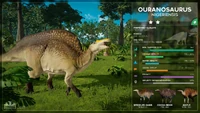 Outdated Ouranosaurus Species Profile, as seen in the April 2019 Devlog.
