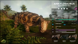Ankylosaurus Species Profile, as seen in the October 2019 Devlog.