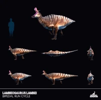 Lambeosaurus Run Cycle, as seen in the April 2020 Devlog.