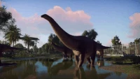 An Apatosaurus walking, as shown by the devs on August 28th, 2024.