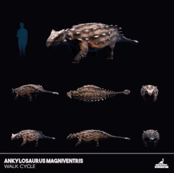 Ankylosaurus Walk Animation, as seen in the June 2020 Devlog.