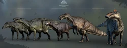 All Edmontosaurus Skins, as seen in the April 2020 Devlog.