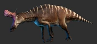 Render of the old Lambeosaurus' Cosmic skin.