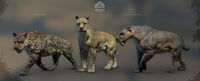 All Smilodon skins, as seen in the January 2020 Devlog.