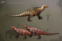 Concept art for the original Iguanodon model.