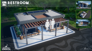 A restroom as it appeared in Alpha.