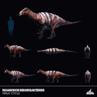 Iguanodon walk animation, as seen in the March 2020 Devlog.