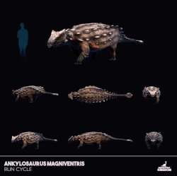 Ankylosaurus Run Animation, as seen in the June 2020 Devlog.