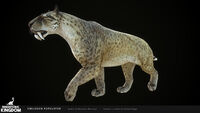 Render of Smilodon populator's Pampas skin from Cindy's ArtStation.