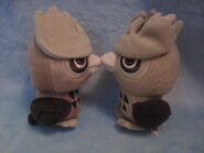 Side comparison of Noctowl (Japanese release left, American release right)