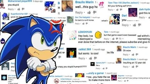 Hate Comments Sonic Fans Plainrock124 Wikia Fandom