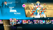 Dark Horse on the Just Dance Hits menu