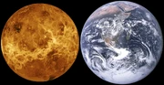 Size comparison between Venus and 