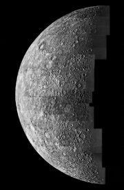 Image mosaic of Mercury by Mariner 10, 1974