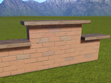 Classic Brick Wall Top Flat Stepped