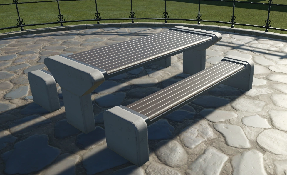 Picnic Table Modern | Planet Coaster Wiki | Fandom