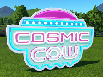 Cosmic Cow Large Neon Sign
