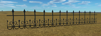 Planet Coaster - Iron Fencing 4m Low