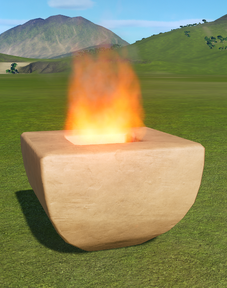 Using the fire jet in the Fire Pit Small