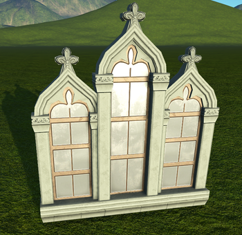 Castle Window - Paned Triple Arch - Planet Coaster
