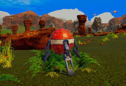 A beehive with bees in-game.