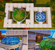 The space required to build biodomes.
