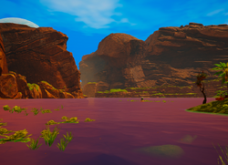 Sometimes, during the Insects stage, the water has this strange purple hue to it.