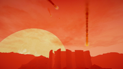A screenshot of the rock meteor