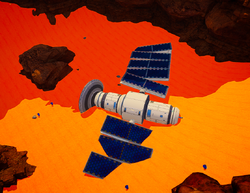 This satellite crashed into the sinkhole.
