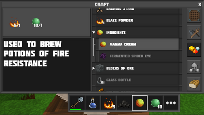 Crafting magma cream