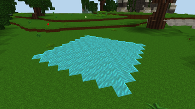 Water spreading on horizontal space.