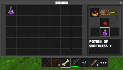 Brewing potion of swiftness 