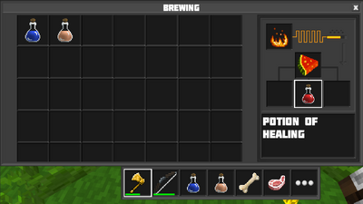 Brewing potion of healing