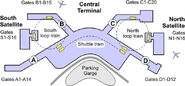 A map of the seattle airport.