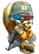 Conker wearing 3D Glasses.