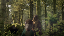 The Sinraptor chases the Epidexipteryx