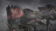 Daspletosaurus attacking from behind