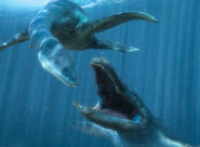 Pliosaurus about to attack the Kimmerosaurus.