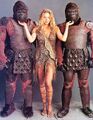 Estella Warren and gorilla soldiers