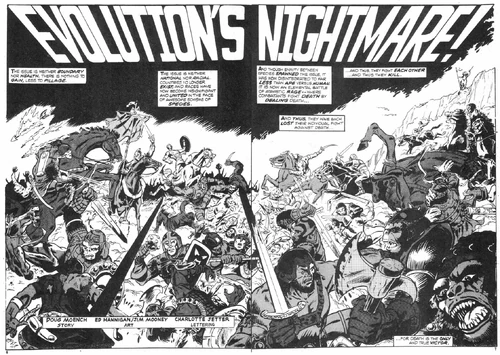 Evolution's Nightmare; illustration by Ed Hannigan and Jim Mooney