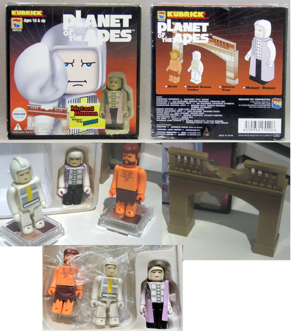 toyhaven: Medicom Kubrick 2001 Planet of the Apes Set C with