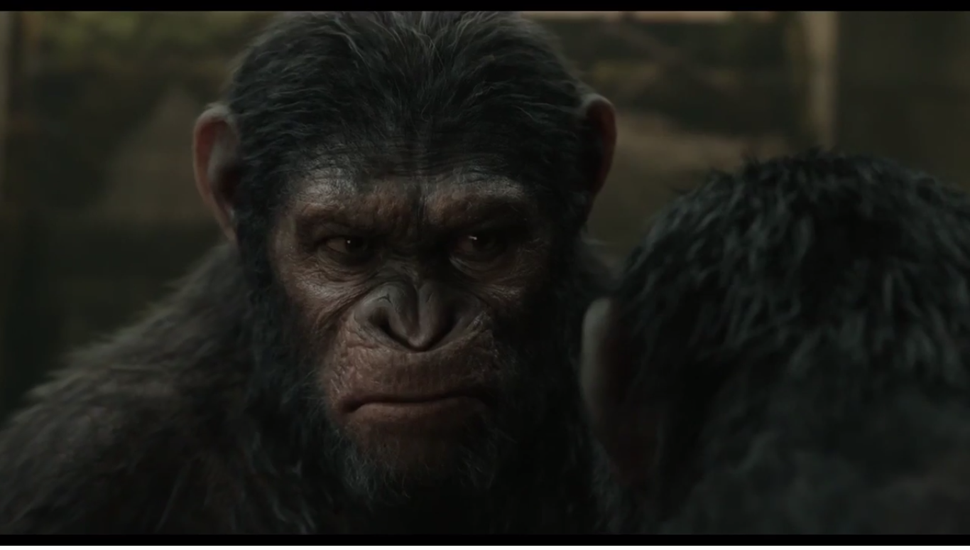 dawn of the planet of the apes koba vs caesar fight