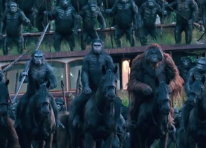 The Ape Army led by Caesar.