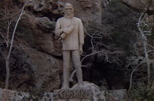 The statue of Caesar watches the Lawgiver