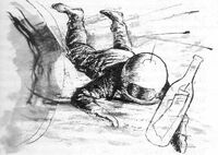 Phyllis retrieves Ulysse's message; illustration by Jacques Pecnard