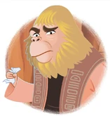 Dr. Zaius in Random House's 'Planet of the Apes' Little Golden Book; illustration by Patrick Spaziante