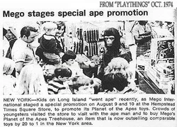 A newspaper article bout a Mego promotional appearance (picture taken from Mego Museum)