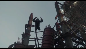 Caesar tackles Koba.